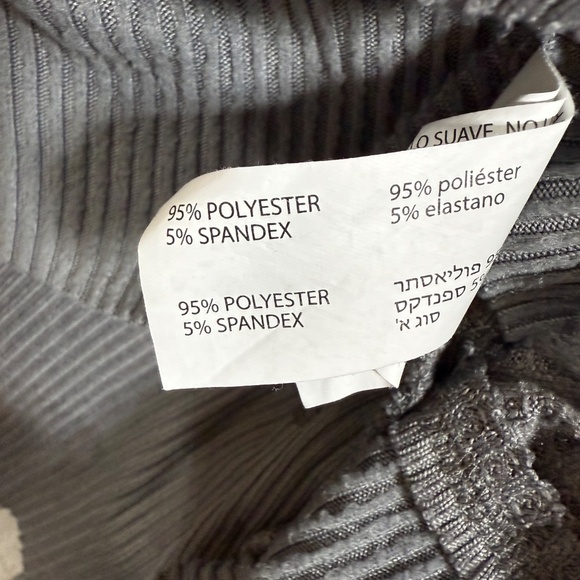 Dex Top Women's 3X Gray Waffle Knit Round Neck Wide Long Sleeve Pullover - Picture 10 of 10